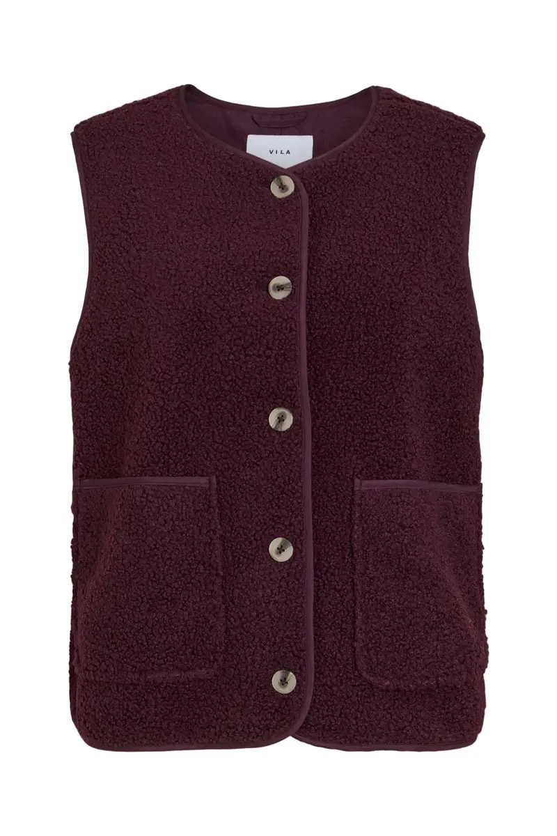 Vila - Viada Teddy Waistcoat - 5095953 Port Royale