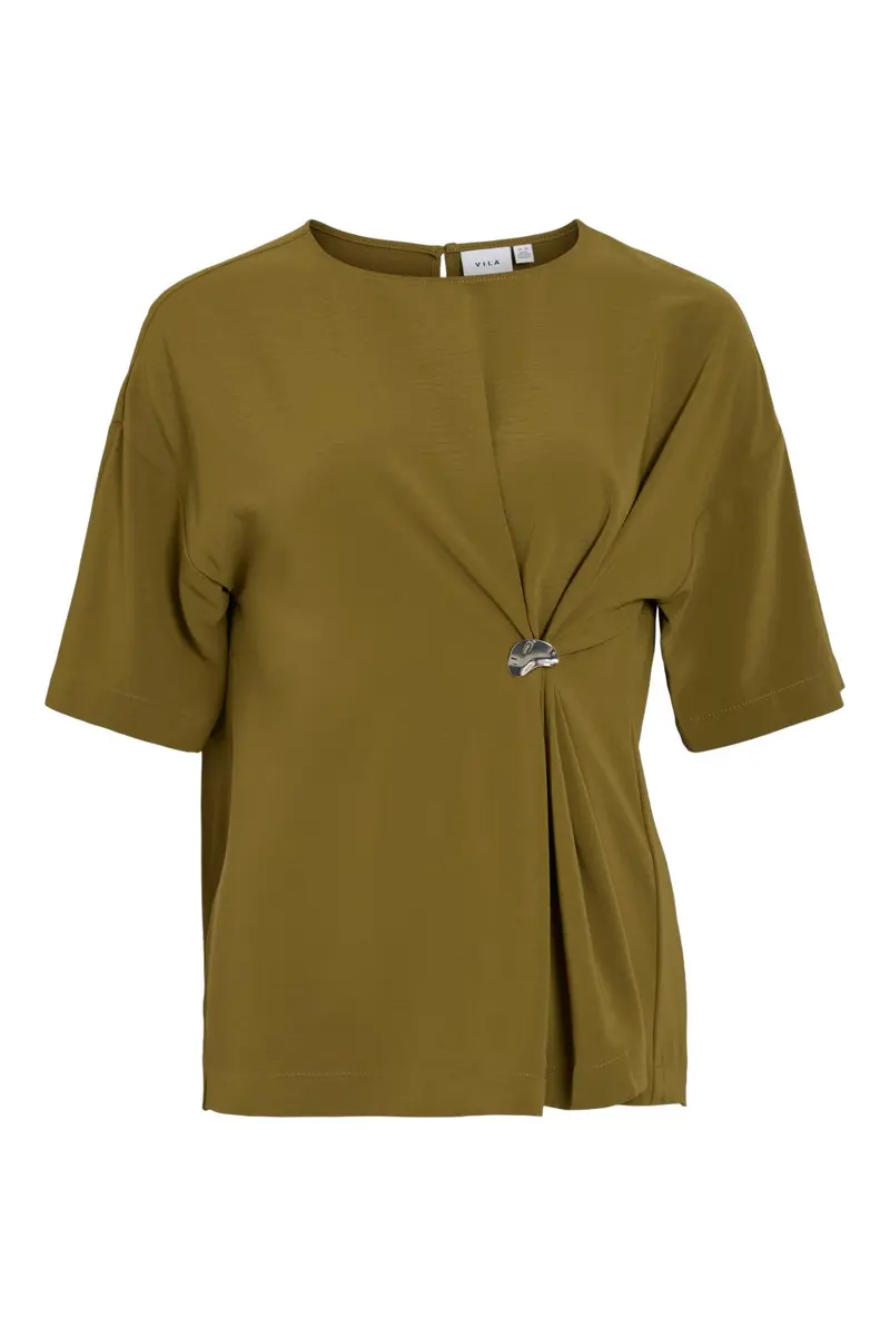Vila - Vicaroline 2/4 O-Neck Top - 5036888 Fir Green