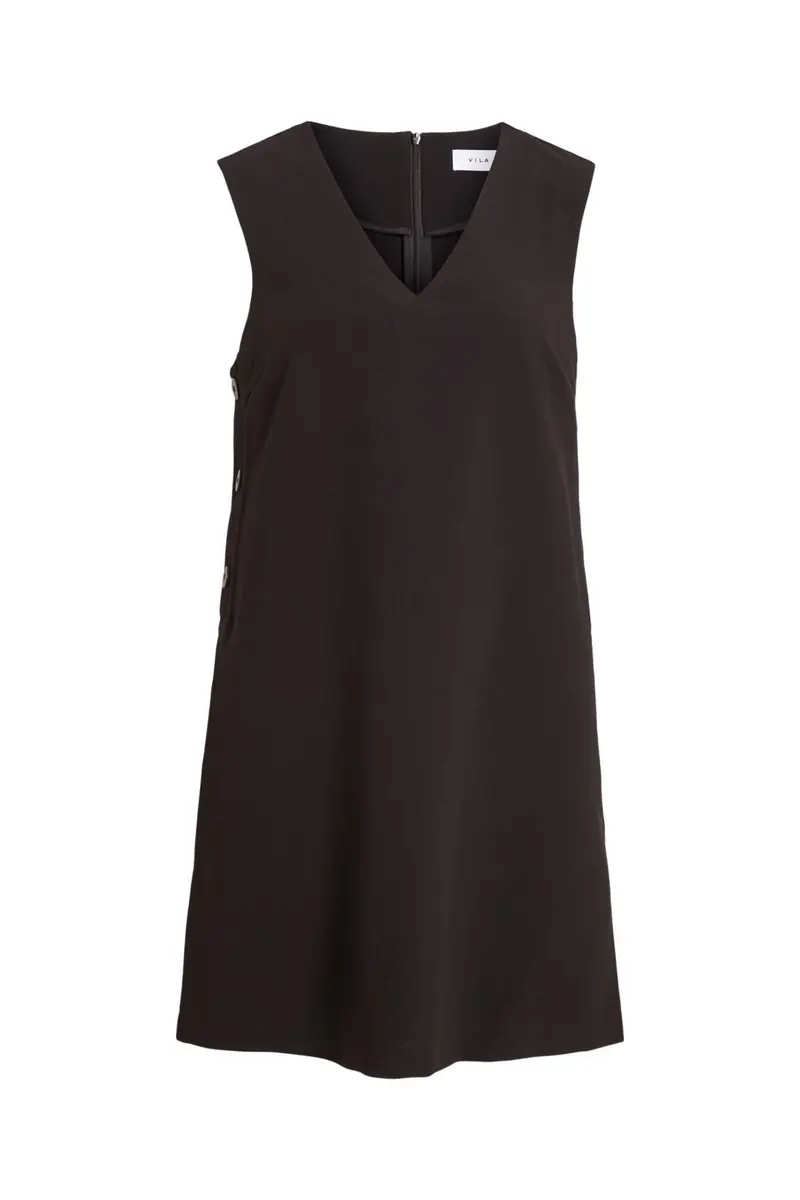 Vila - Vidroem Sl V-Neck Tailored Dress - 4780538 Black Beauty