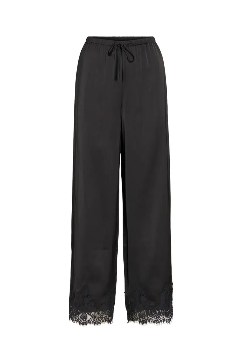 Vila - Vidutty Pri Lace Pants - 5176216 Black Beauty