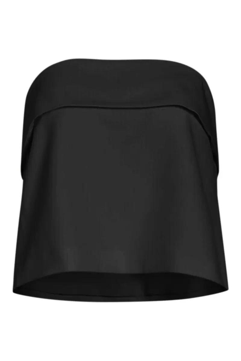 Vila - Vigery Bandeau Short Top/Dc - 5001846 Black Beauty