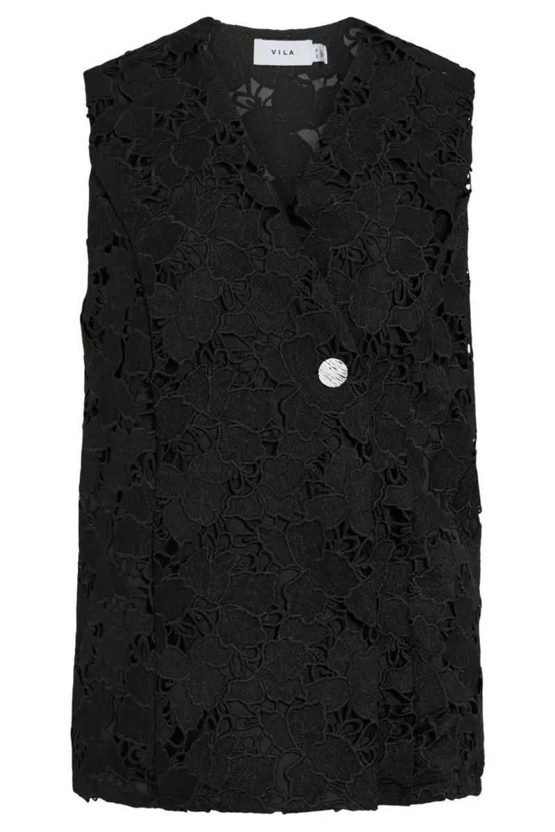 Vila - Vihylde Lace Vest - 5124610 Black