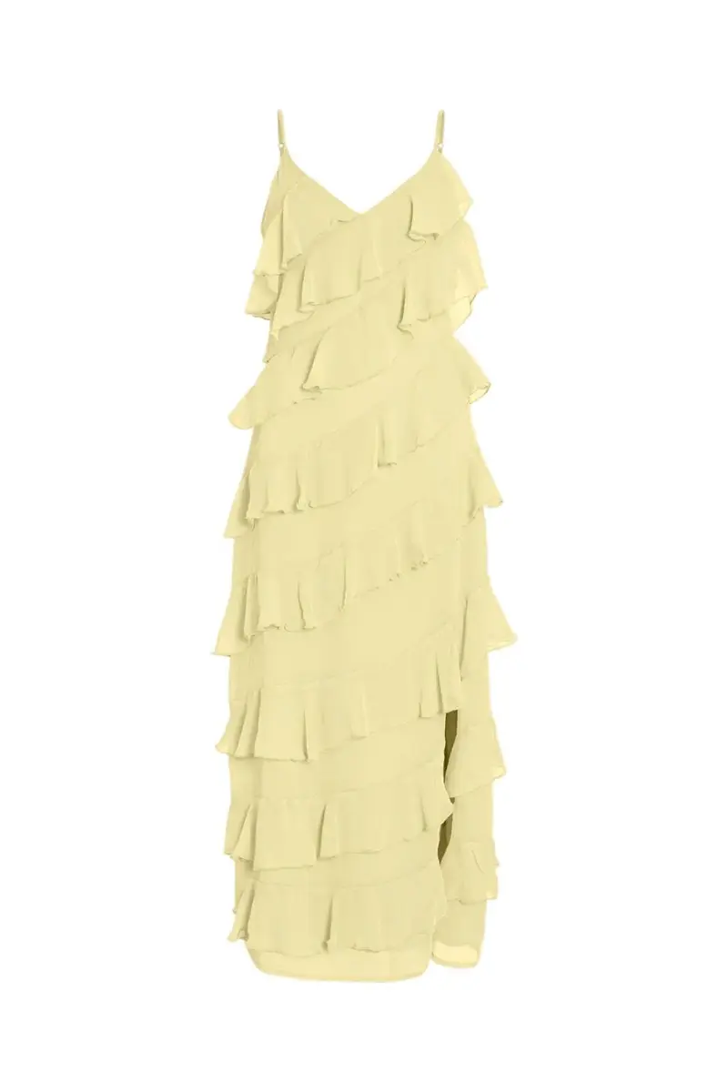 Vila - Viluna Strap Ankle Dress Noos/Dc - 5005151 Pastel Yellow