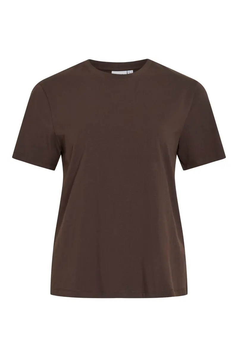 Vila - Vinora S/S T-Shirt - 4936621 Coffee Bean