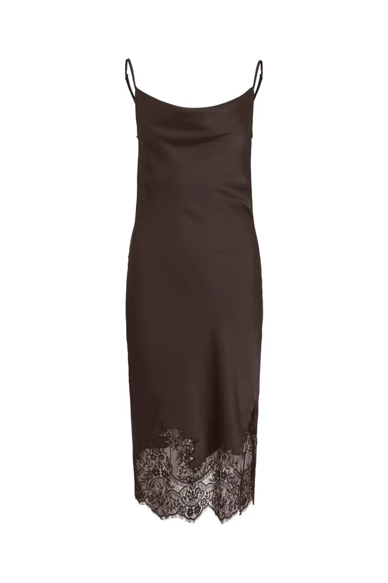 Vila - Visabel Strap Dress - 5094203 Coffee Bean