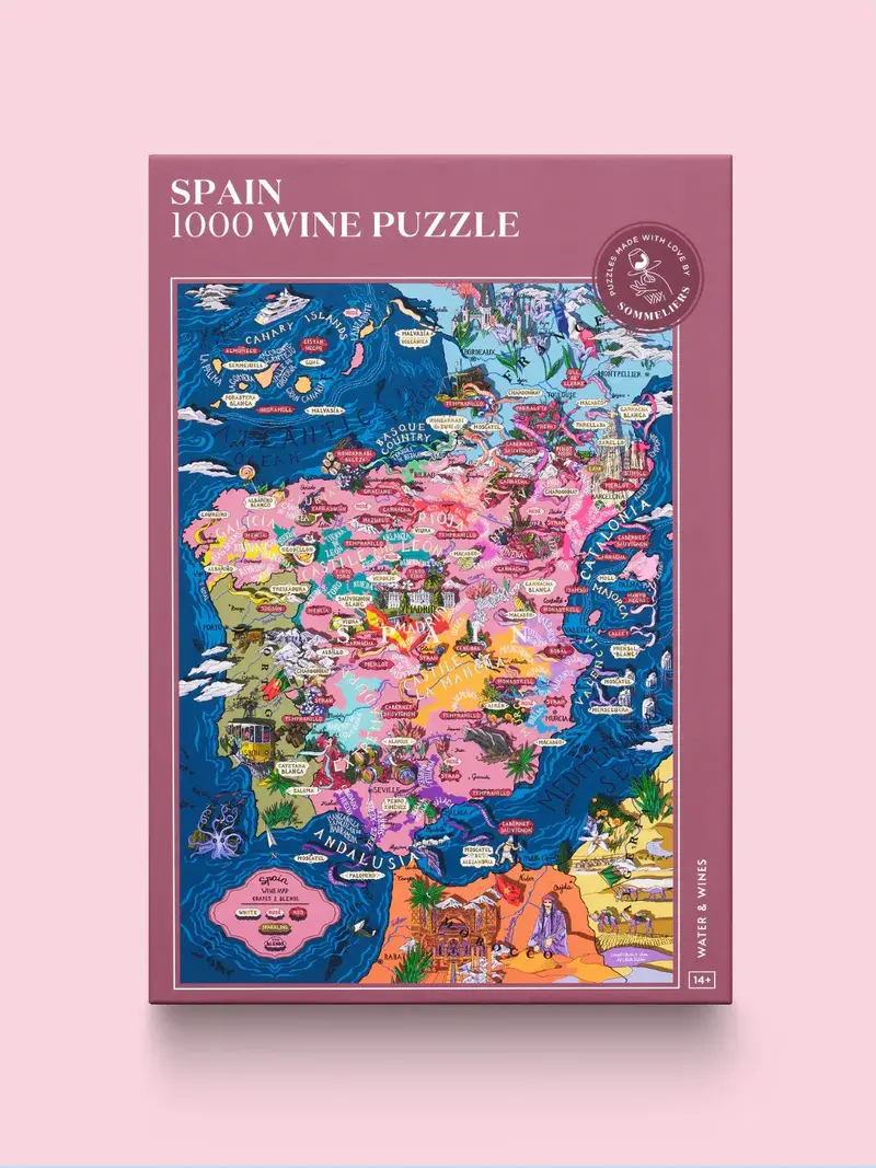 Vinpuslespil Spanien 1000 brikker Water & Wines