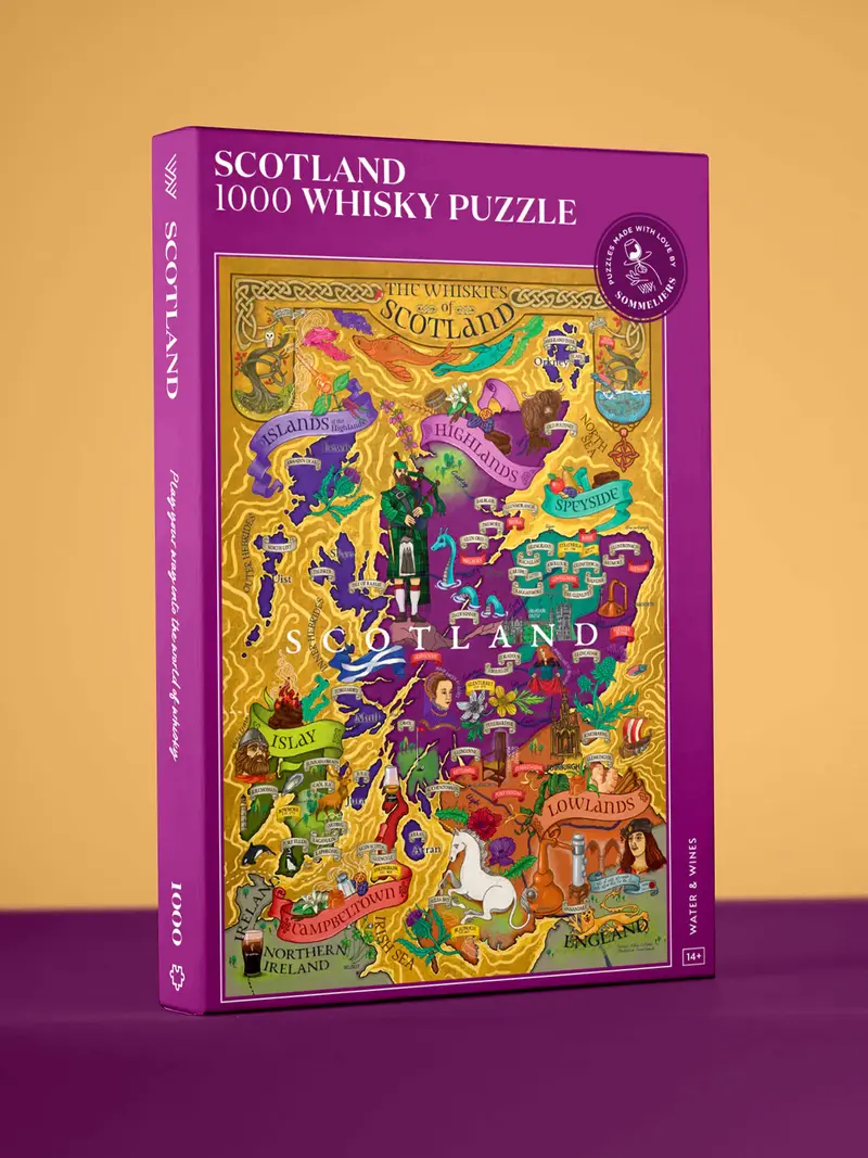 Whisky fra Skotland puslespil 1000 brikker Water & Wines