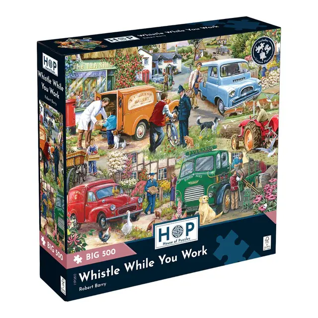 Whistle While You Work puslespil 500 XL brikker fra House of Puzzles