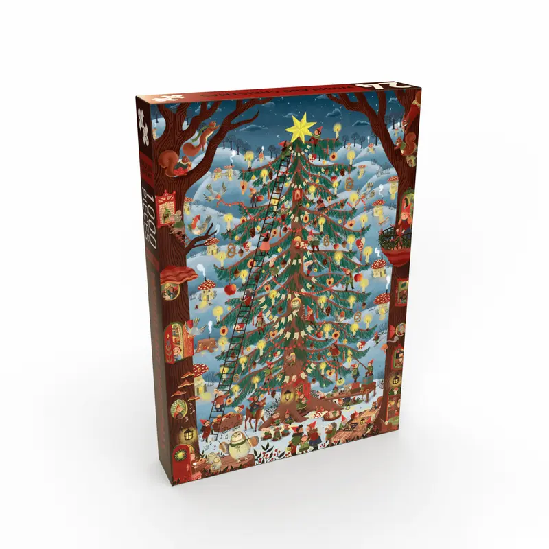 Woodland Christmas 1000 brikker julepuslespil fra Penny Puzzle