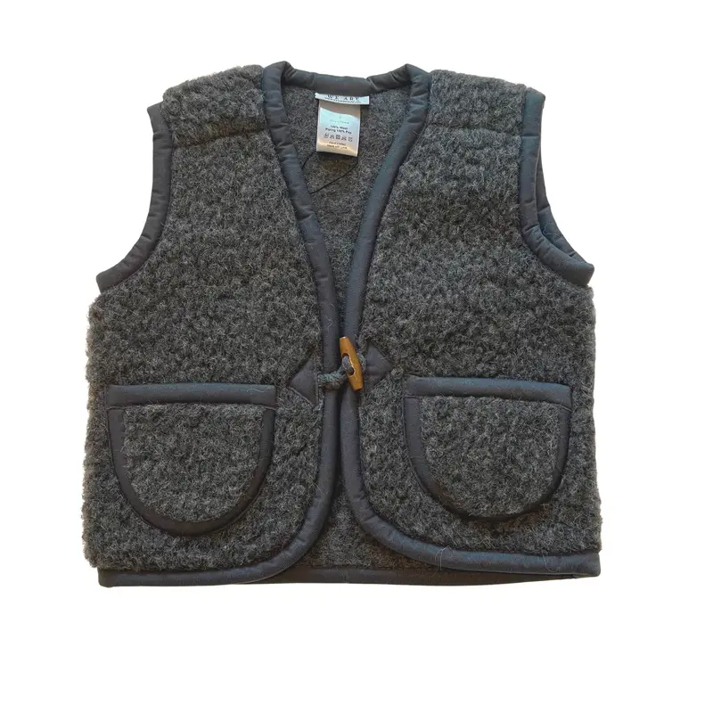 Wool Teddy Body Warmer - Black Tea