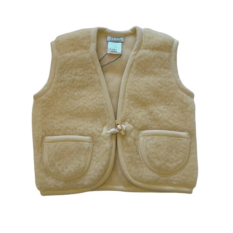 Wool Teddy Body Warmer - Flat White