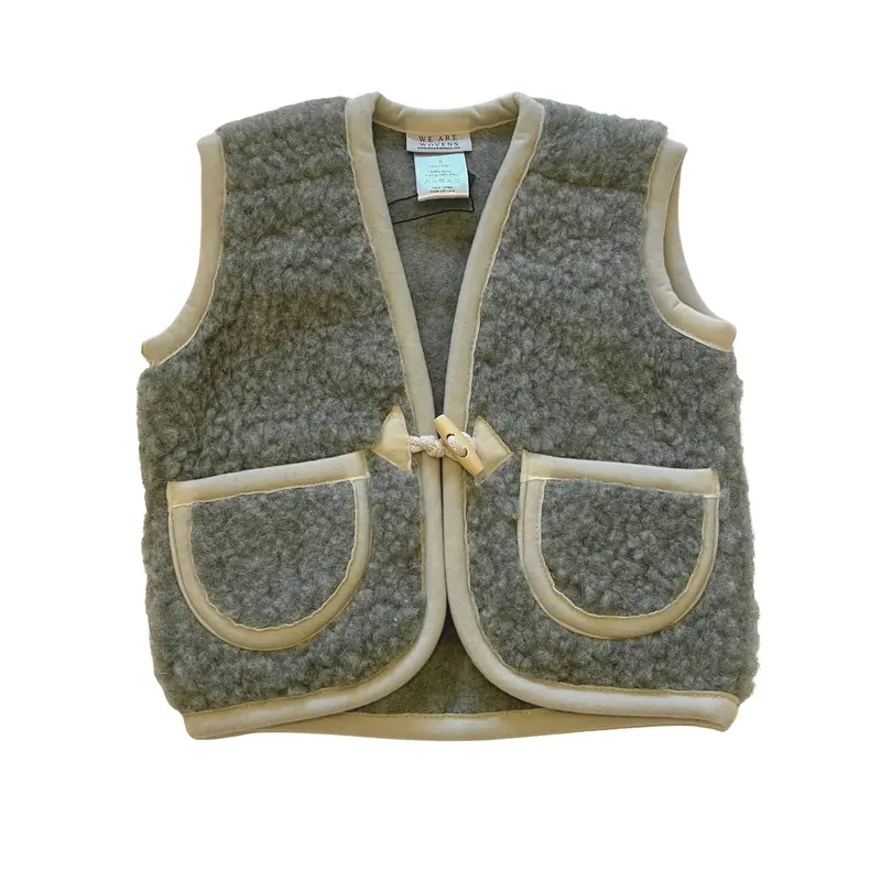 Wool Teddy Body Warmer - Matcha Green