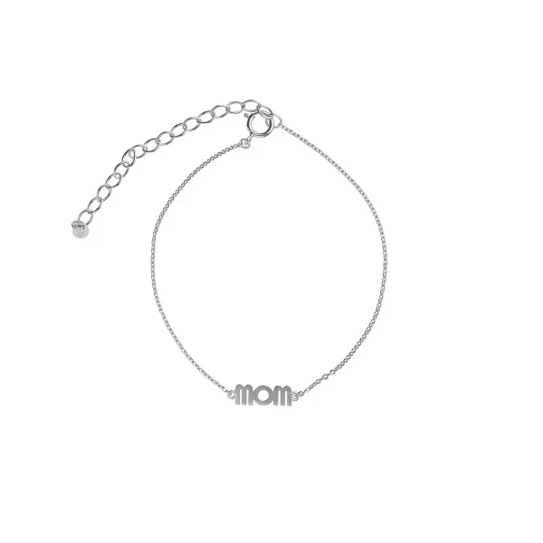 Wow mom bracelet silver