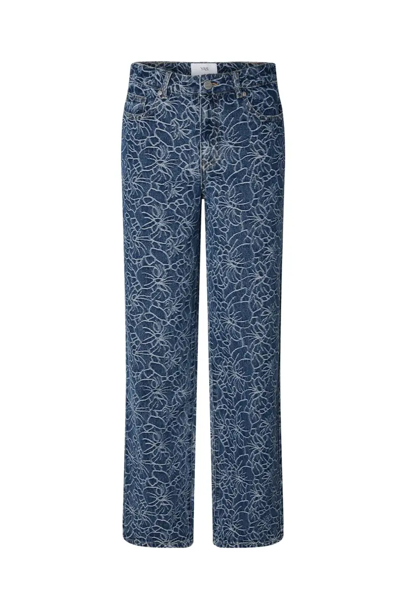 Yas - Yasblomea Straight Jeans - 5164841 Dark Blue Denim Blomea