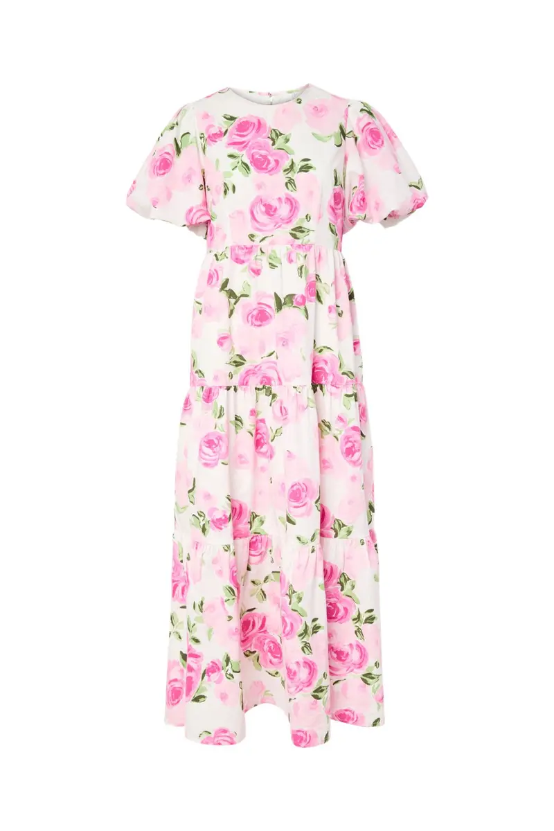 YAS - Yascolea Ss Ankle Dress - 5038687 Star White Pink Emula