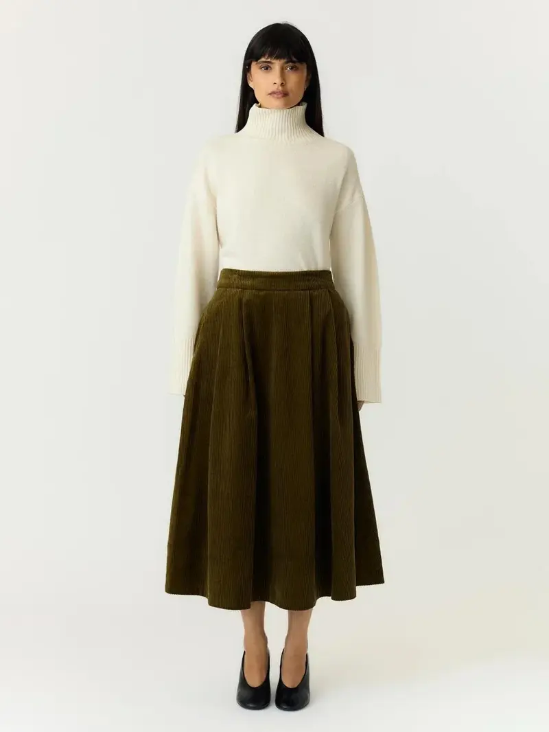 YAS - Yascordo Long Skirt - 5119369 Fir Green