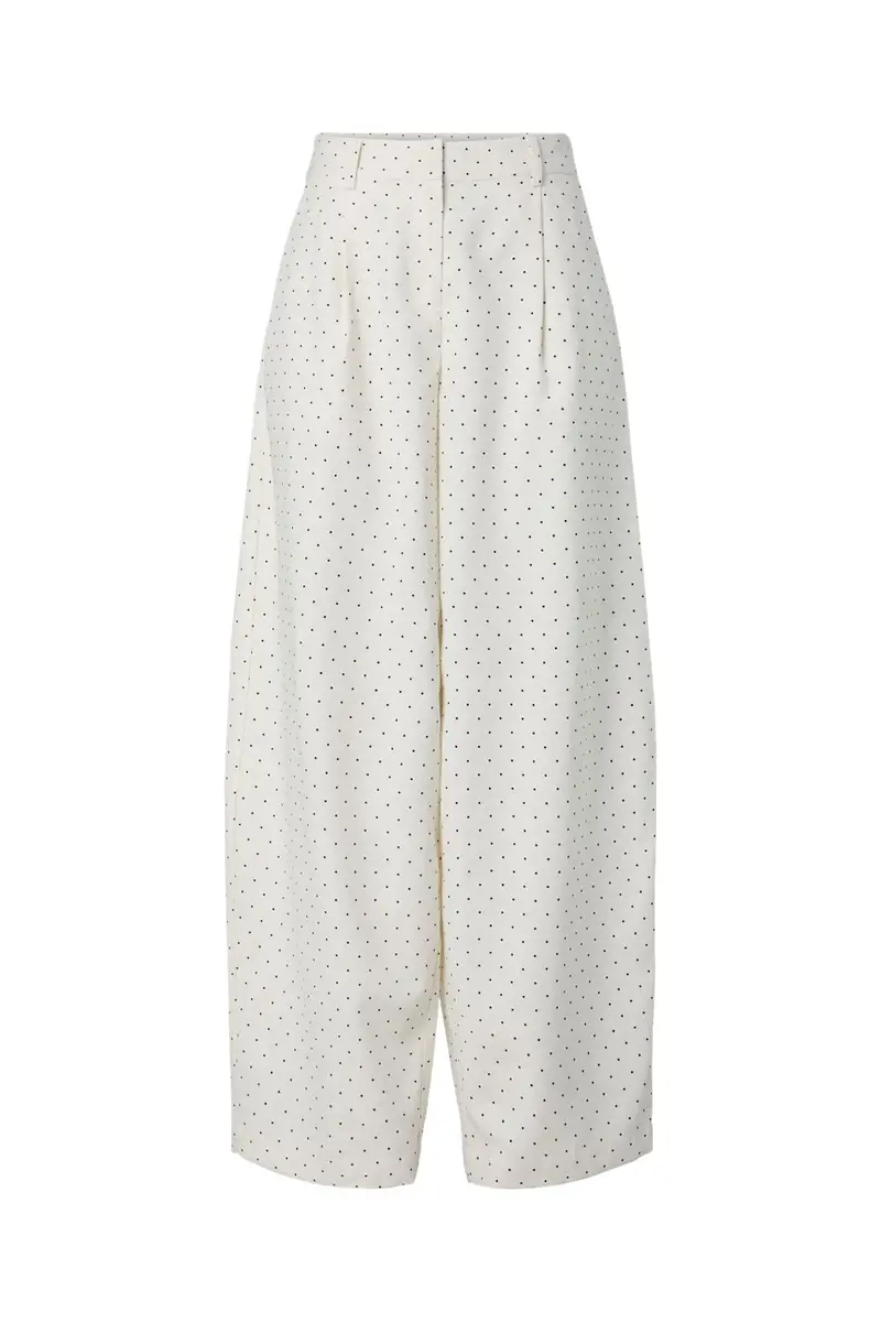 YAS - Yasdotly Barrel Pant - 5067493 Star White W. Black Dots