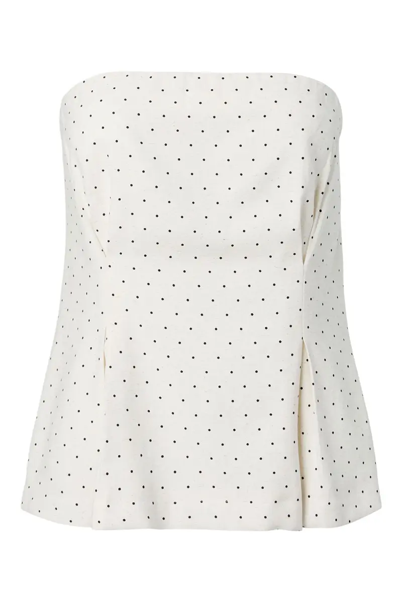 YAS - Yasdotly Corsage Top - 5067501 Star White W. Black Dots