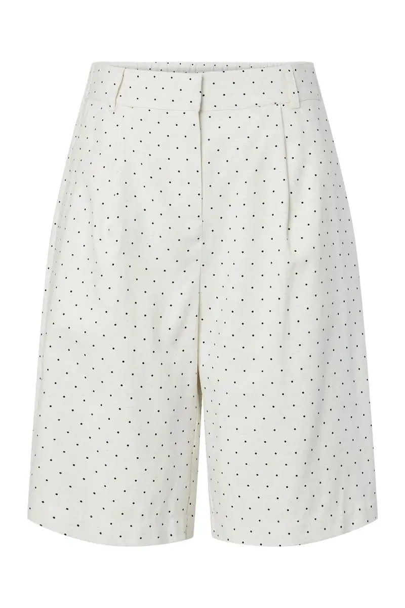 YAS - Yasdotly Long Shorts - 5018049 Star White W. Black Dots