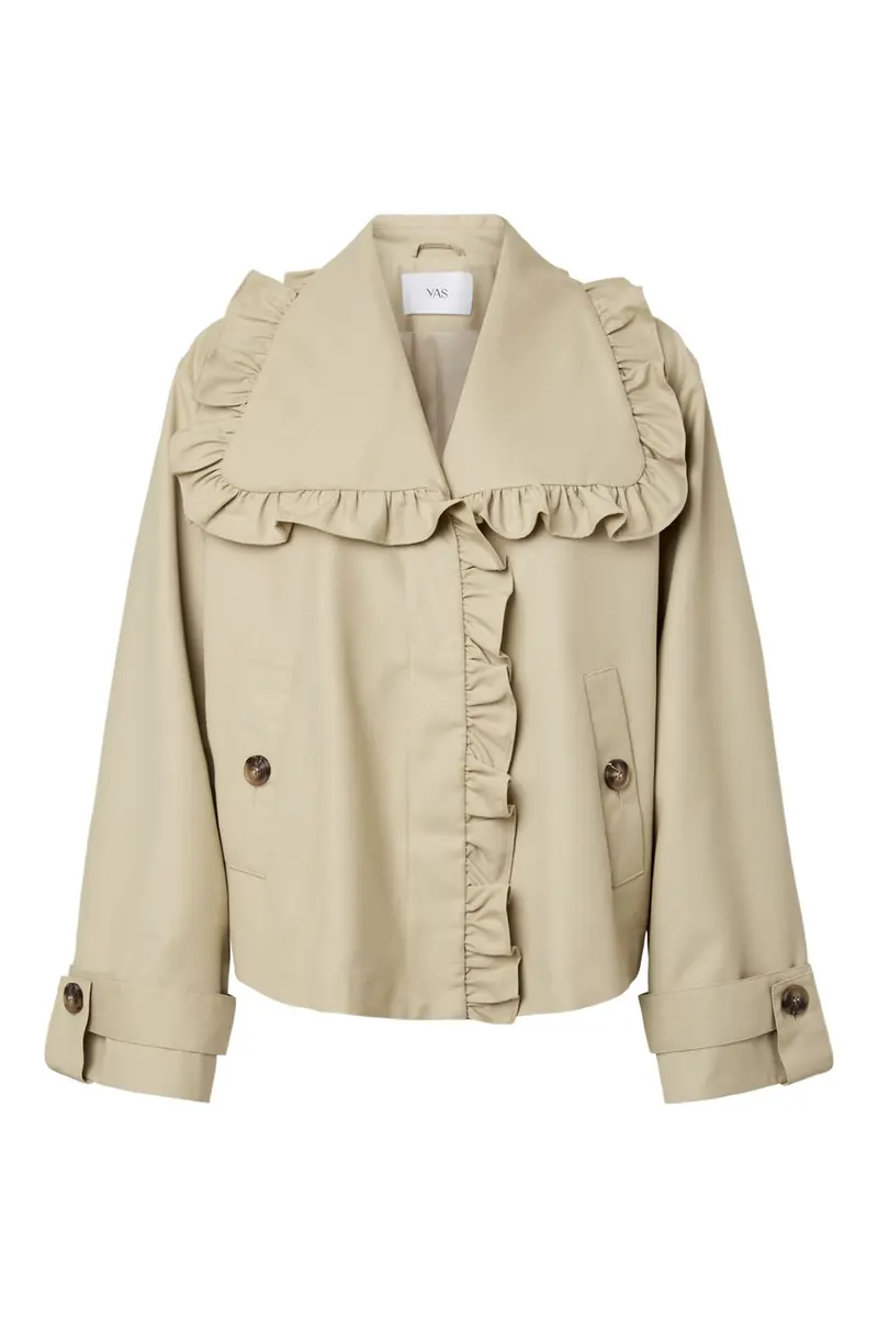 YAS - Yaselsana Ls Short Trenchcoat - 4801258 Travertine
