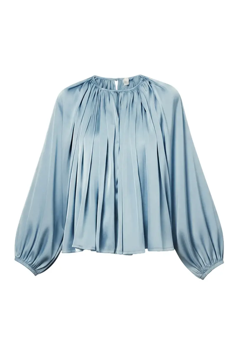 Yas - Yasfludit Ls Volume Top S.- - 5179306 Soft Chambray