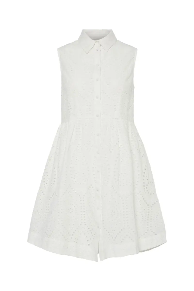 YAS - Yasholi Sl Shirt Dress - 4712911 Star White