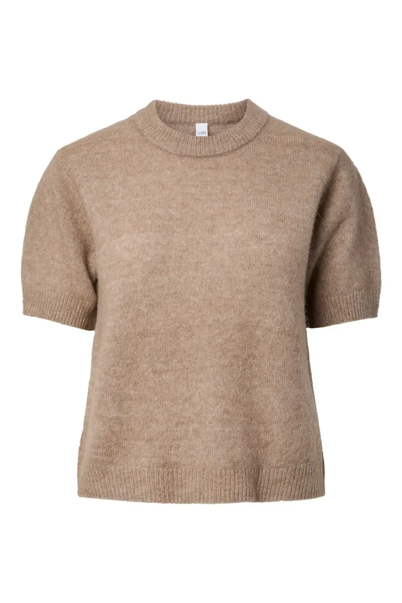 Yas - Yasjohi Ss Wool Blend Pullover - 5054490 Taupe Gray