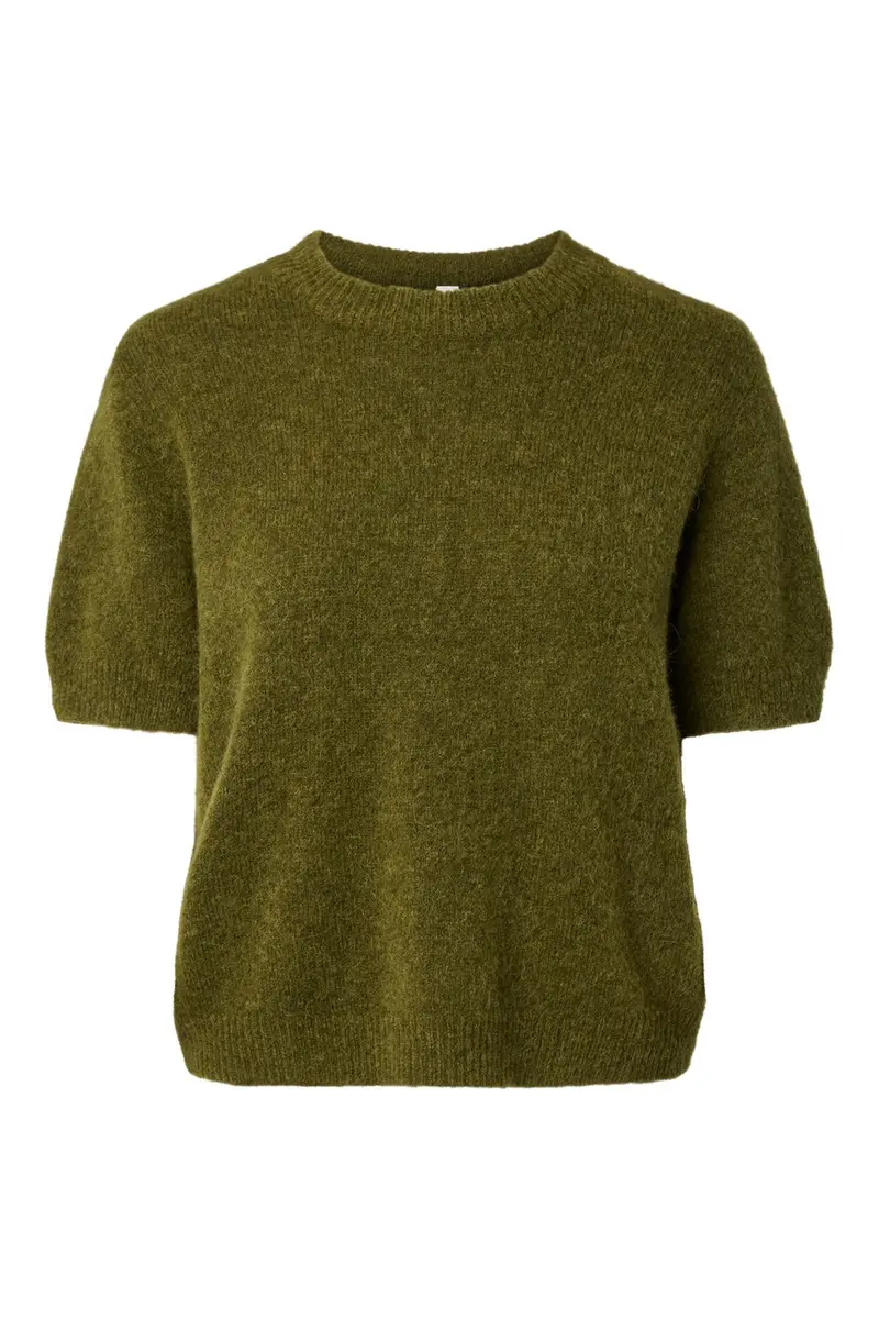 Yas - Yasjohi Ss Wool Blend Pullover - 5109007 Fir Green