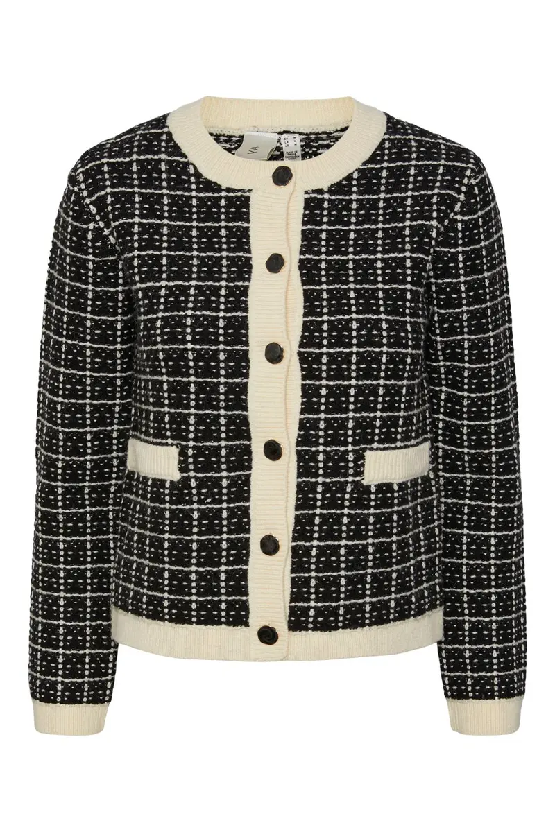 YAS - Yaslivia Ls Short Knit Cardigan - 4437256 Black Birch