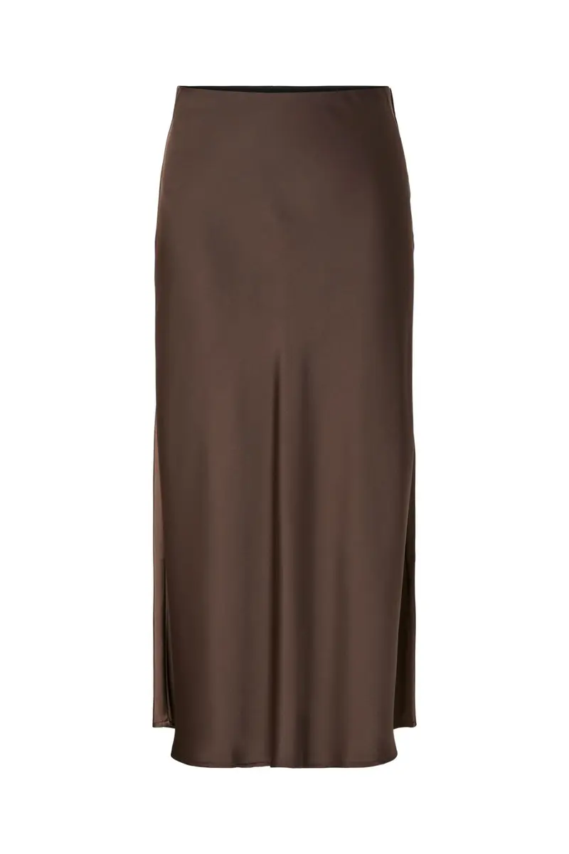 Yas - Yaspella Midi Skirt - 4961525 Chocolate Brown