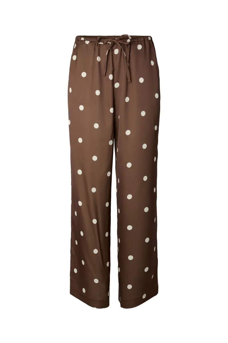 YAS - Yaspella Pant - 5084732 Pinecone Ecru Dots