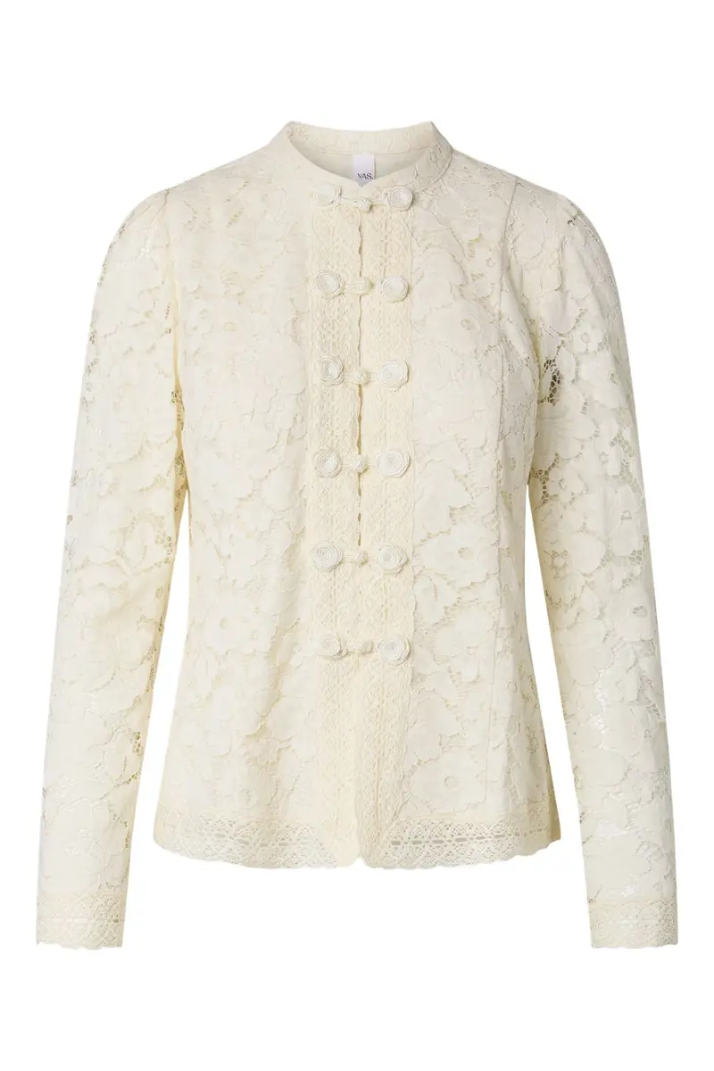 Yas - Yaspolina Ls Lace Shirt Story - 5203010 Pristine