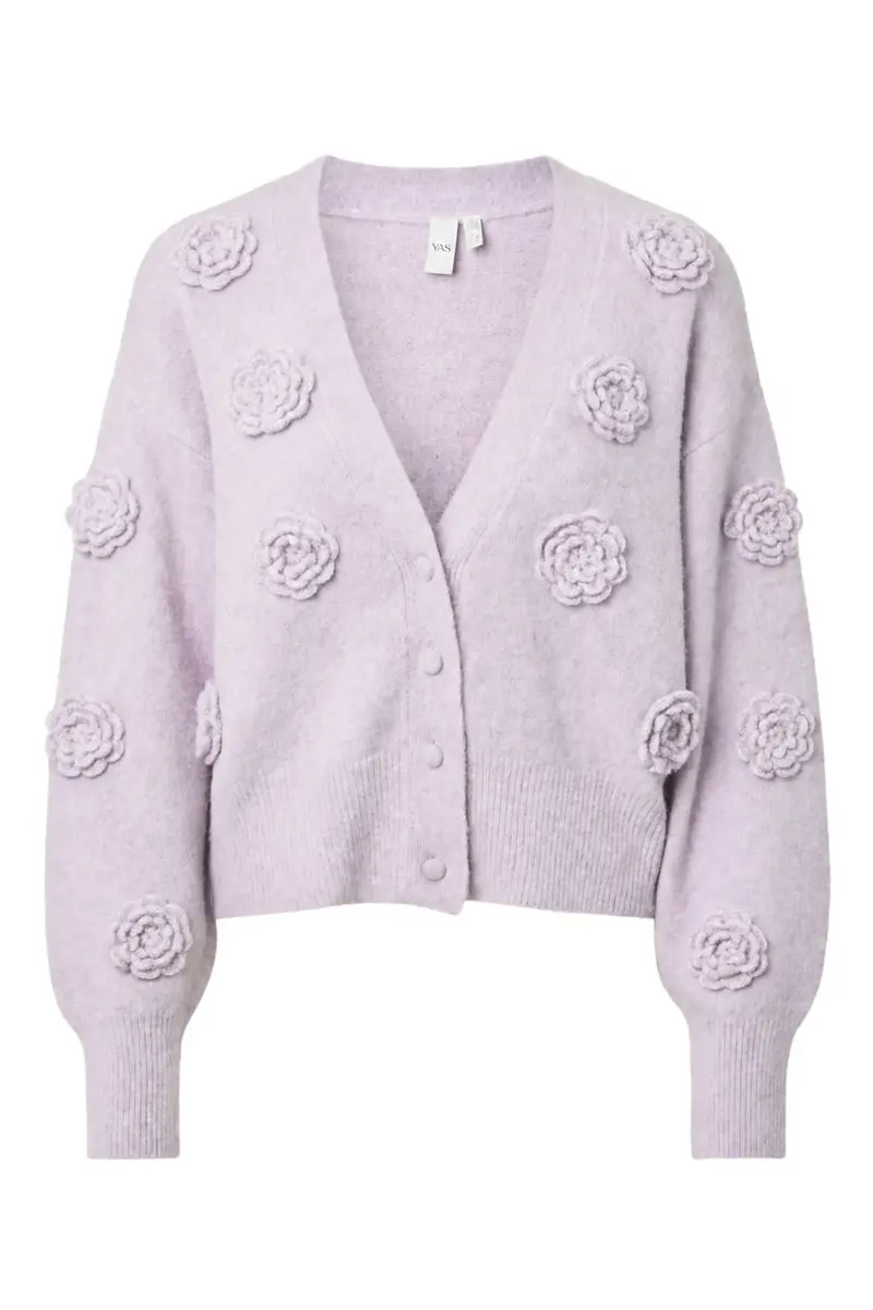 Yas - Yasromea Ls Knit Cardigan - 5234576 Orchid Petal