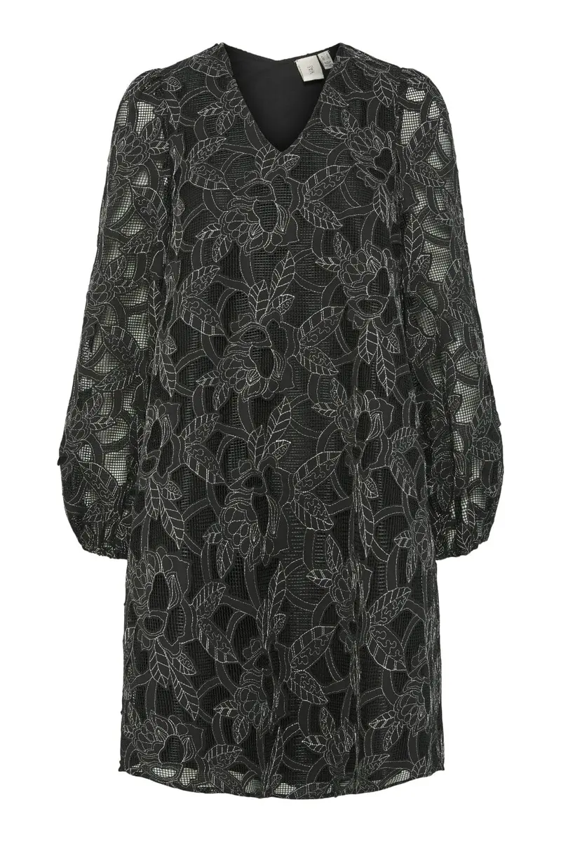YAS - Yassigga Ls Dress - 4624104 Black Silver Stitch