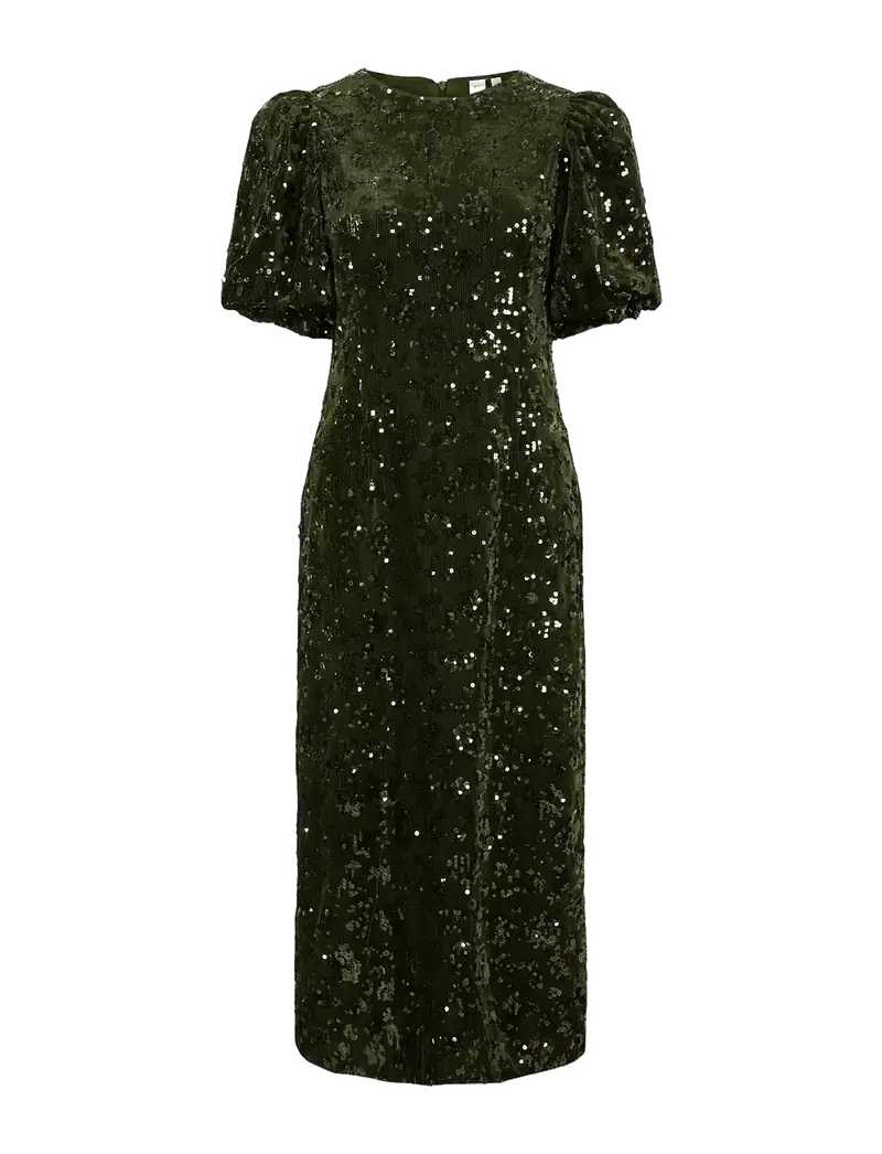 YAS - Yassofie 2/4 Sequin Midi Dress - 5117914 Chive