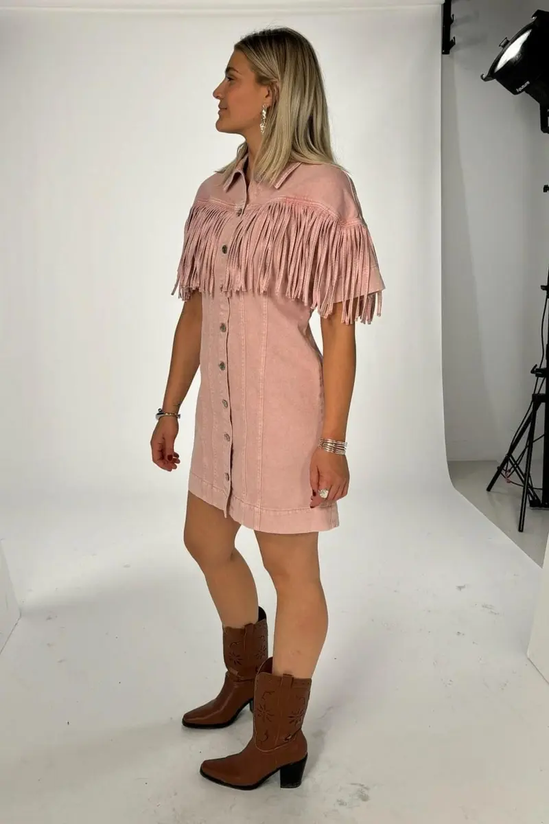 YAS - Yassun 2/4 Denim Dress Fest - 4786228 Zephyr