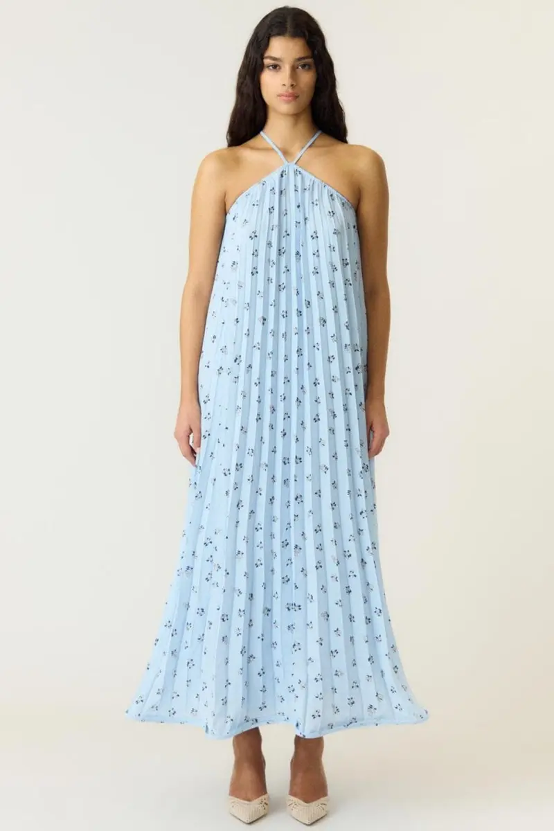 YAS - Yassvea Halterneck Maxi Dress - 5132925 Skyway Svea Print