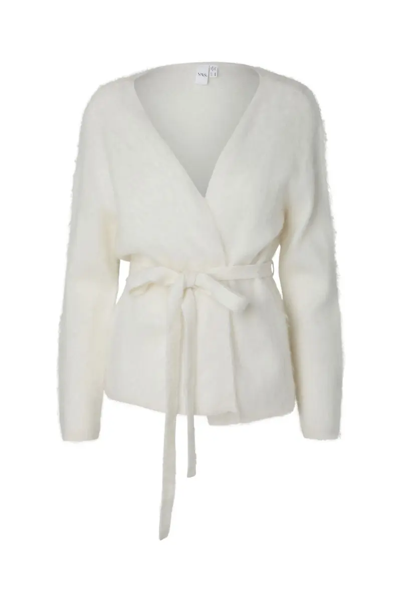 YAS - Yastilde Ls Belt Knit Cardigan - 5137941 Star White