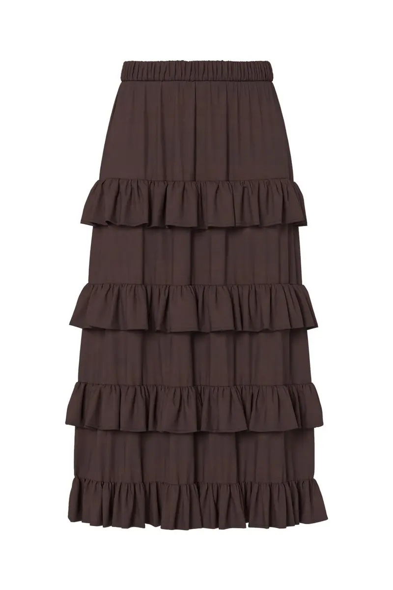 YAS - Yaswima Ankle Skirt - 5018261 Coffee Bean