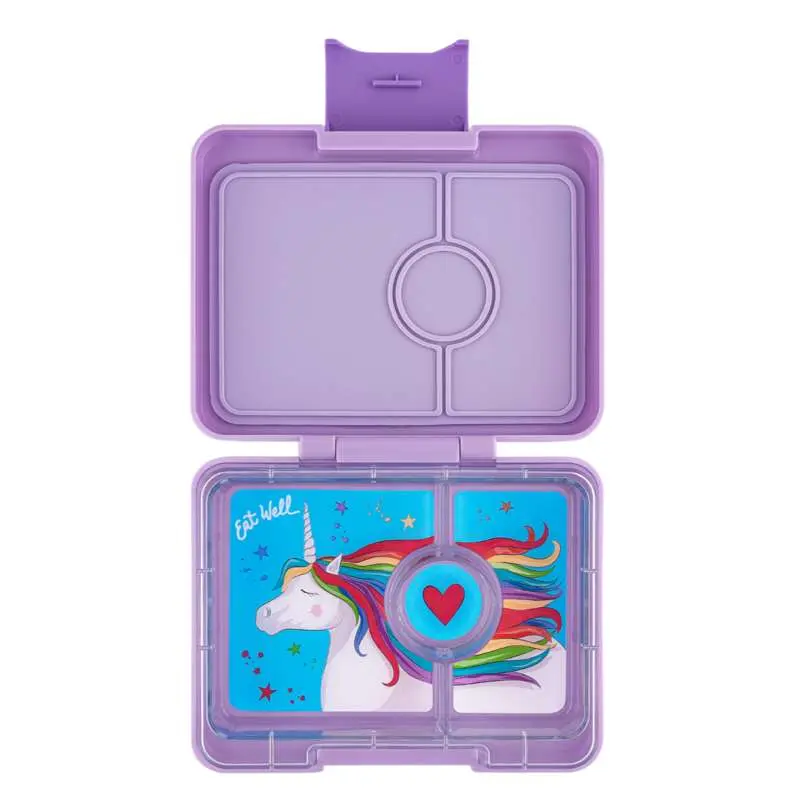 Yumbox Madkasse - Minisnack - 3 rum - Lavender Purple/Unicorn